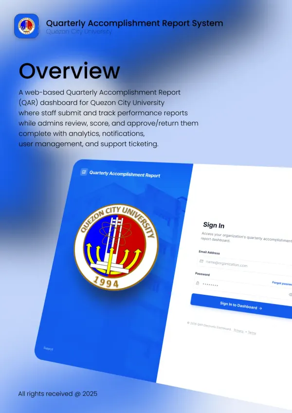 Quarterly Accomplishment Report System